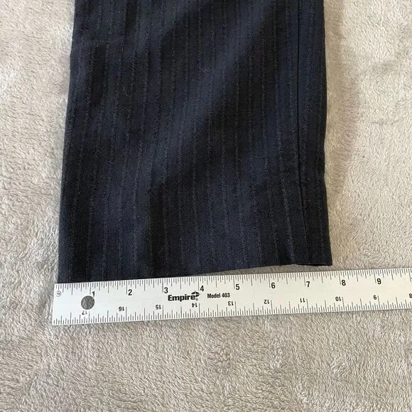 Dolce & Gabbana Pleated Trouser Pants Men 33x30 Black 100% Virgin Wool Striped